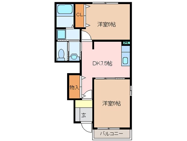 グリーンロイヤル大台　Ⅰ棟の物件間取画像